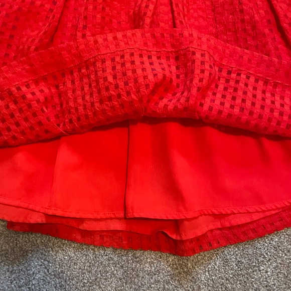 Harlowe and Graham Red A-Line Mini Skirt - Picture 10 of 12